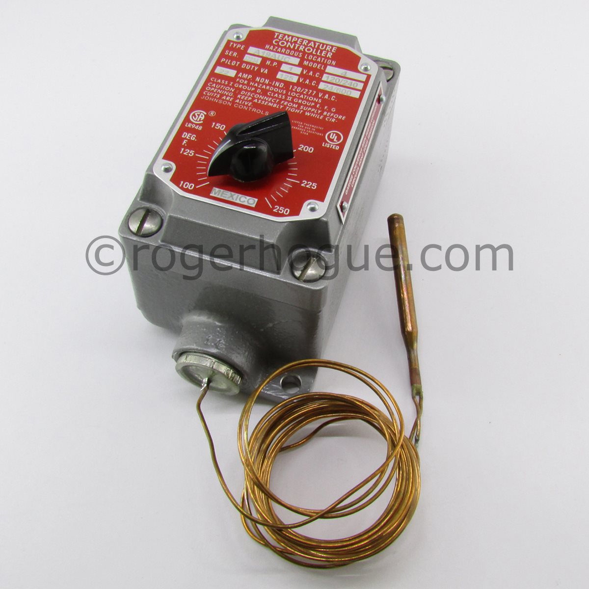 THERMOSTAT ANTI-DEFLAGRANT 100-250F, 10 PI. CAPIL.