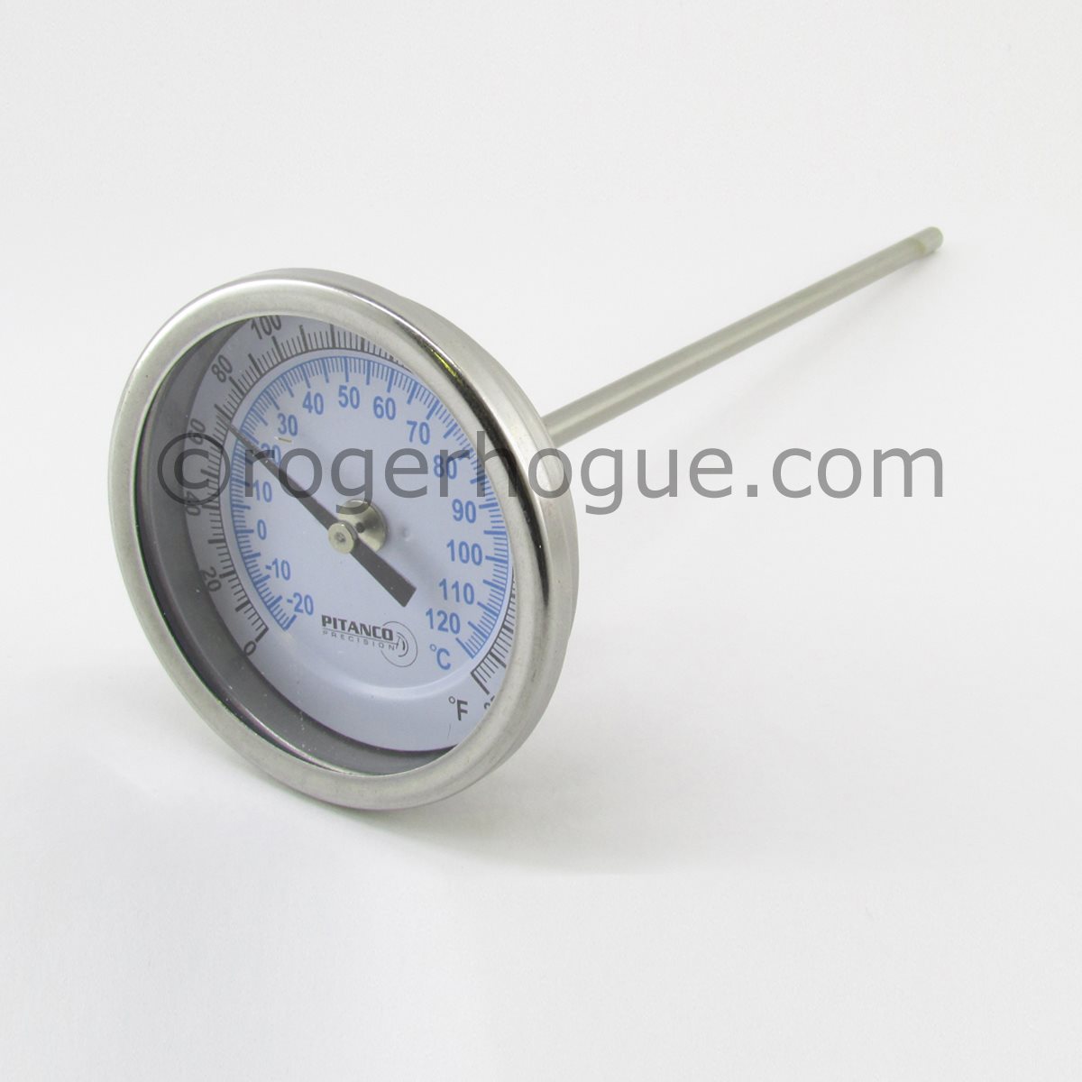 THERMOMÈTRE 0-250F/-20-120C 3''DIAM. SONDE ARR. 9'' 1/2''NPT