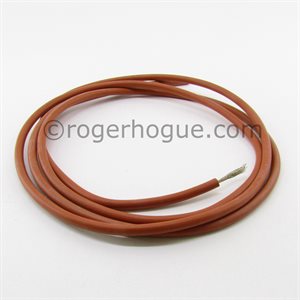 FIL HAUTE TENSION SILICONE ORANGE #14 AWG (AU PIED)