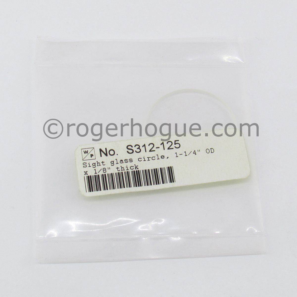 VITRE CLAIRE 1/8'' X 1 1/4'' DIAM.