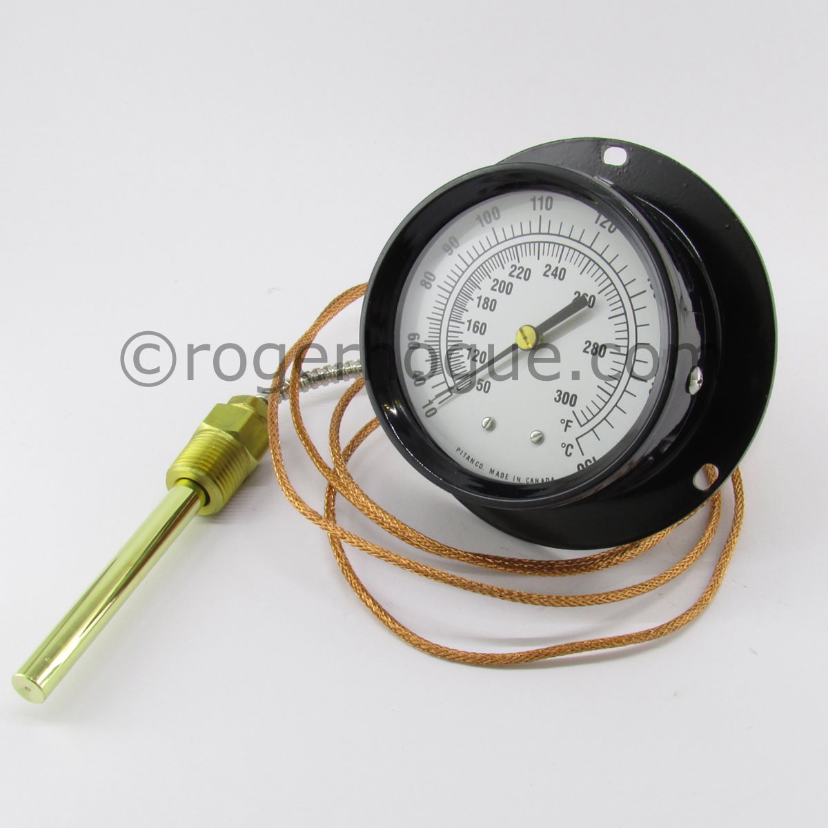 THERMOM. 50-300F 3.5''DIAM 6PI CAPILL. ARR. BAS, BRIDE ARR.